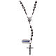 Rosario argento 925 con finitura rutenio ed ematite grigia s1