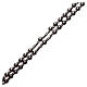 Rosario argento 925 con finitura rutenio ed ematite grigia s3
