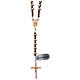 Rosary of 925 rpink silver and brown hematite s2