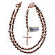 Rosario argento 925 rosé ed ematite marrone s4