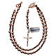 Rosary 925 silver with rosé finish and brown hematite s4