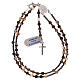 Rosary 925 silver beads of Botswana agate and hematite s4