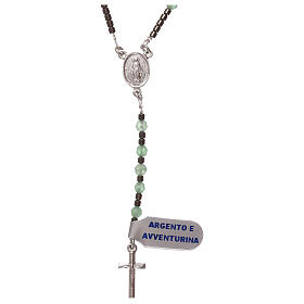 Rosary 925 silver hematite and aventurine beads