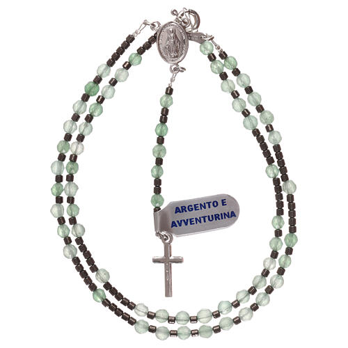 Rosary 925 silver hematite and aventurine beads 4