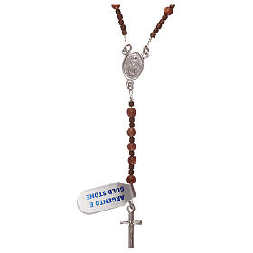 Rosary of 925 silver, goldstone and hematite