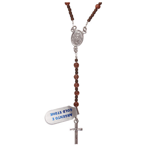 Rosary 925 silver with goldstone beads 1
