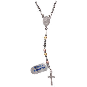 Rosary of 925 silver with hematite beads