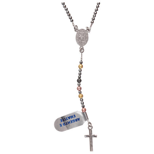 Rosary of 925 silver with hematite beads 2