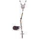 Rosario argento 925 grani ematite colorata s1