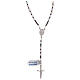 Rosary of 925 silver with white strass beads s1