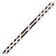Rosary of 925 silver with white strass beads s3