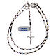 Rosary of 925 silver with white strass beads s4