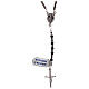 Rosary of 925 silver with black strass beads s1