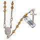 Rosary of 800 silver with orange strass beads s2