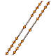 Rosary of 800 silver with orange strass beads s3