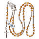 Rosary of 800 silver with orange strass beads s4