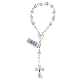 Single decade rosary of 800 silver filigree
