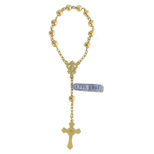 Single decade rosary of gold plated 800 silver filigree 2