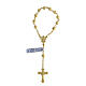 Single decade rosary of gold plated 800 silver filigree s1