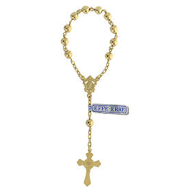 Single decade rosary of 800 gold-plated silver