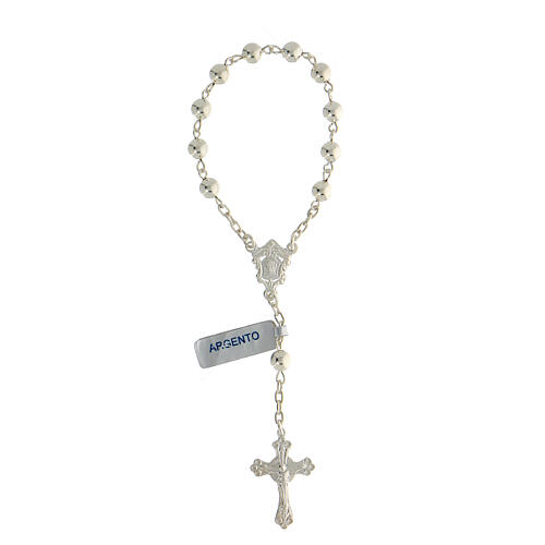 Rosenkranz in filigranem Design aus 800er Silber mit glänzenden Perlen 1
