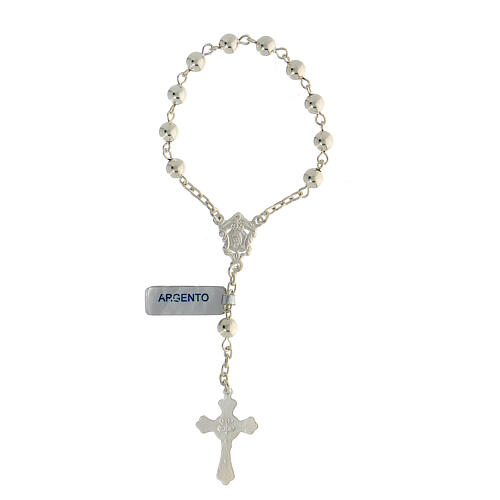 Single decade rosary with beads of 800 silver 2