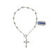 Single decade rosary bracelet of polished 800 silver s2
