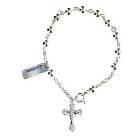 Rosari argento: Rosario decina bracciale in argento 800 lucido 