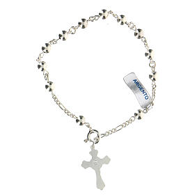 Rosari argento: Rosario decina bracciale in argento 800 lucido 