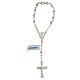 Single decade rosary with 4 mm full beads of silver s1