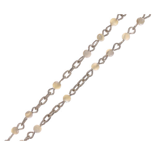 Rosenkranz-Halskette aus 800er Silber mit Perlen aus Perlmutt 3