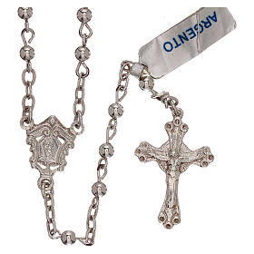 Rosary of 800 silver with smooth beads