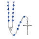 Rosary of 800 silver with light blue strass 5 mm s1