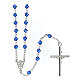 Rosary of 800 silver with light blue strass 5 mm s2