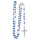 Rosary of 800 silver with light blue strass 5 mm s4