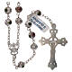Rosary of 800 silver with white cloisonné beads s2