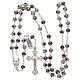 Rosary of 800 silver with white cloisonné beads s4