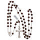 Rosary in 800 silver with brown cloisonné beads s4