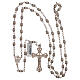 Rosary in 800 silver with oval striped beads s4