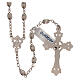 Rosary with oval striped beads of 800 silver s2