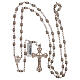 Rosary with oval striped beads of 800 silver s4