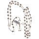 Rosary of 800 silver filigree with heart shaped medal s4