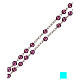 Rosary with chain, cross and cross made of 800 silver and violet strass beads s3