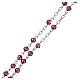 Rosary with silver chain and violet strass beads 4 mm s3