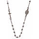925 silver rosary necklace with 1 mm beads s1