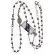 Collar rosario plata 925 granos 1 mm s3