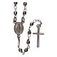 Collar rosario plata 925 granos tallados 1 mm s1