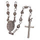 Collar rosario plata 925 granos tallados 1 mm s2