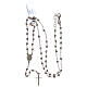 Rosary necklace 925 silver faceted beads 1 mm s4