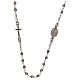 925 silver rosary necklace Our Lady of Miracles with 1 mm beads s1